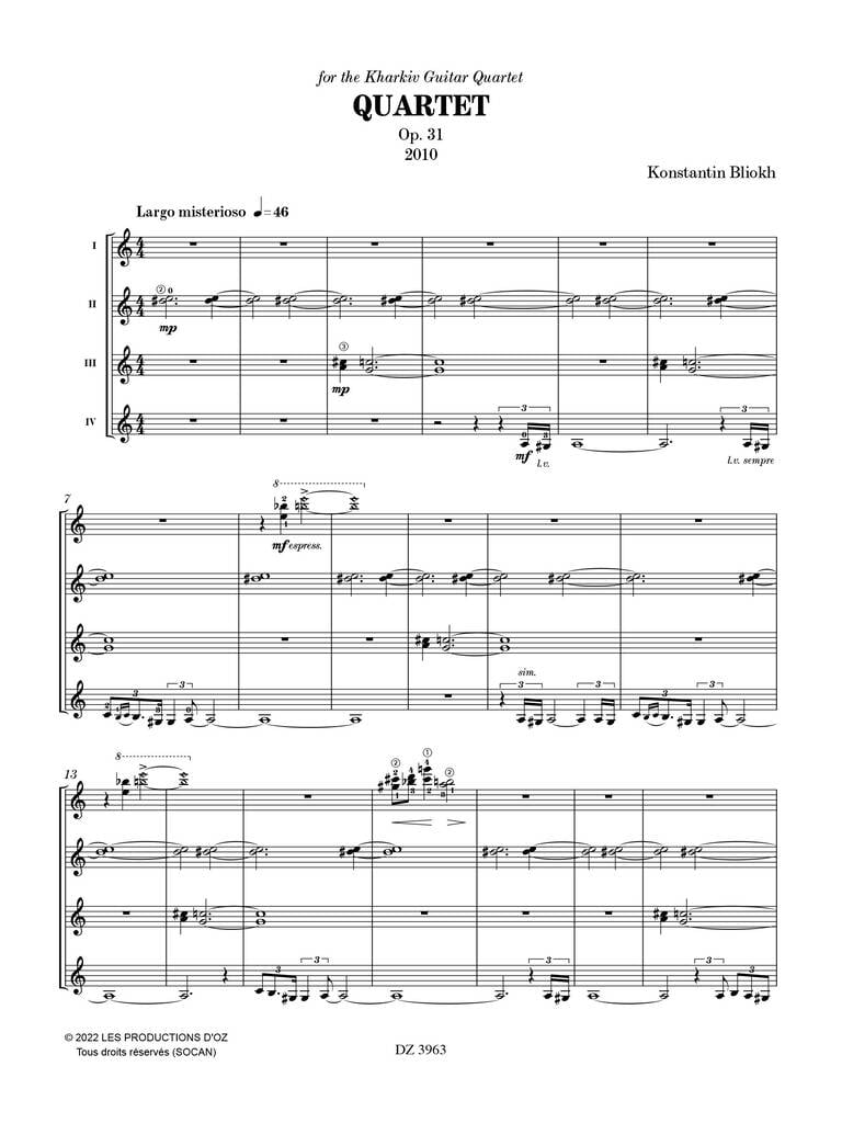 Quartet, Op. 31